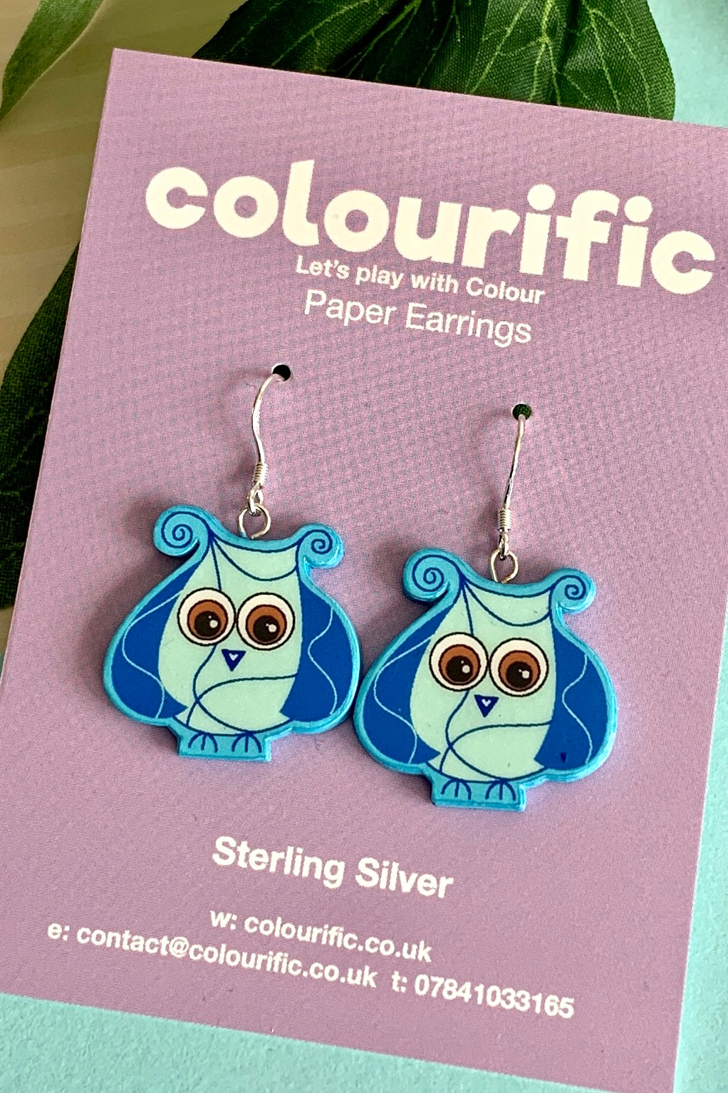 Little Owl paper earrings