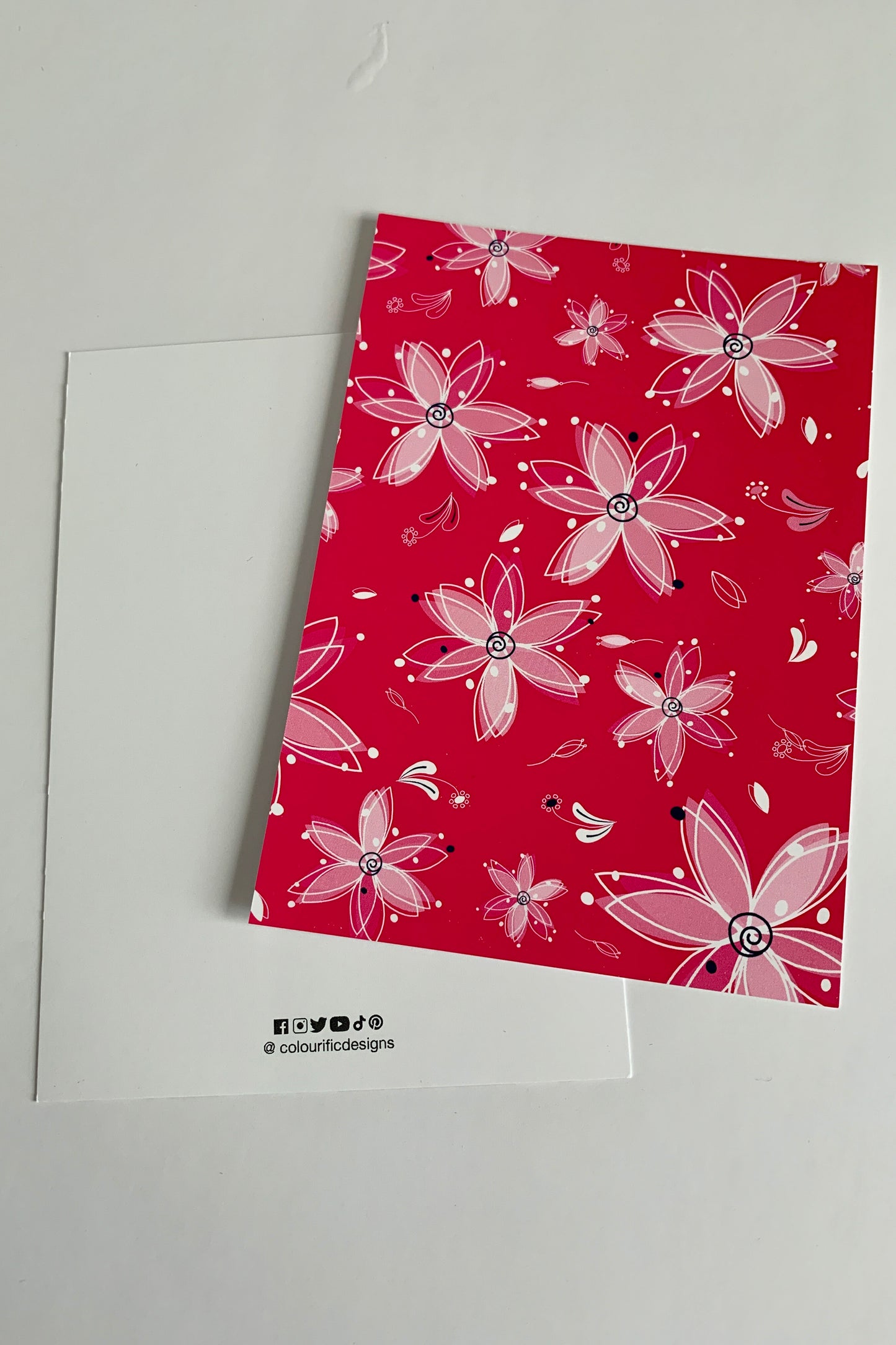 Hot Pink Blossom Postcard Print