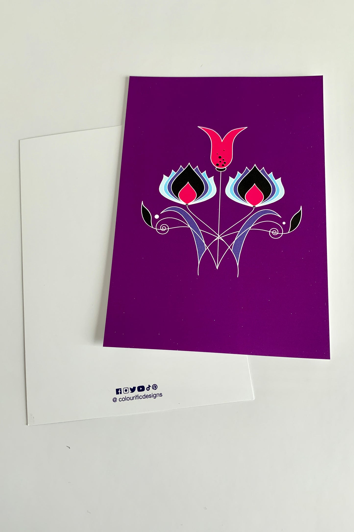 Modern Flower Postcard Print