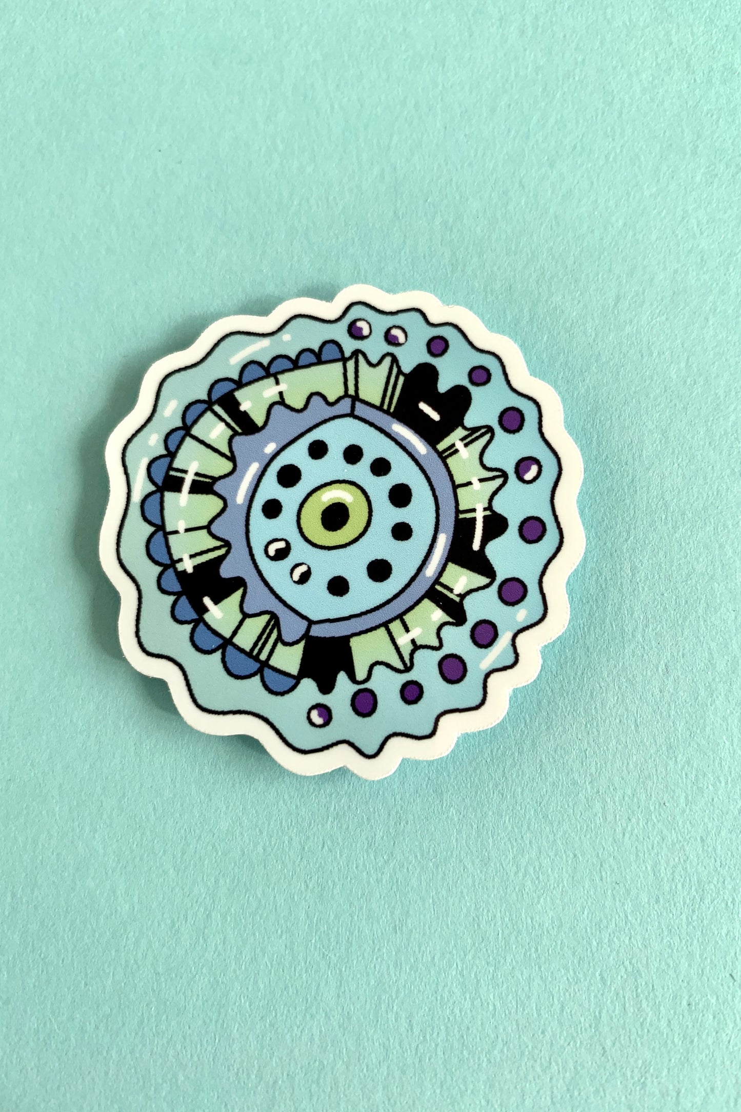 Wavy Circle Sticker