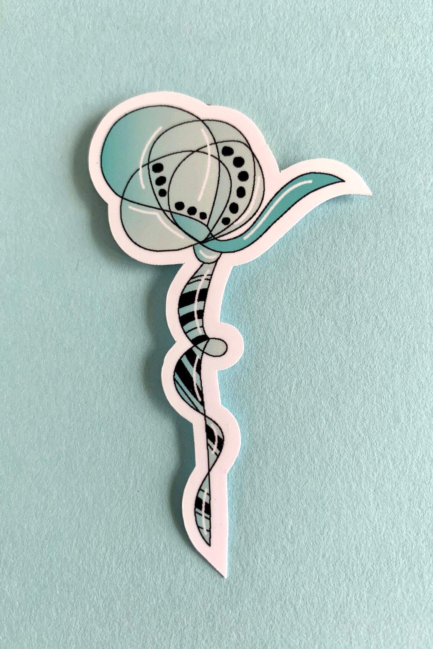 Umbrella Flower Sticker