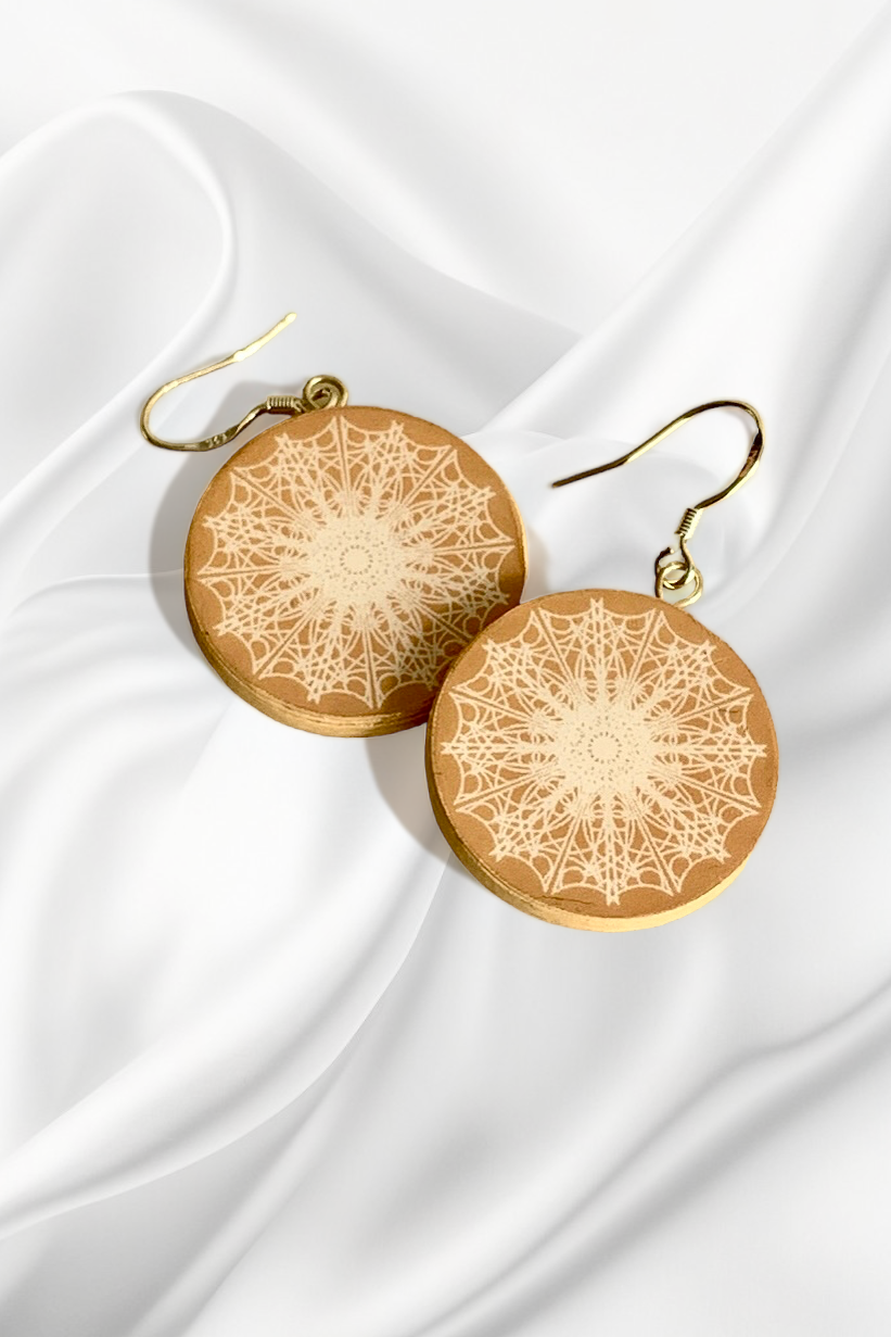Round Kaleidoscope paper earrings