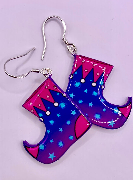 Christmas Stocking Paper Earrings