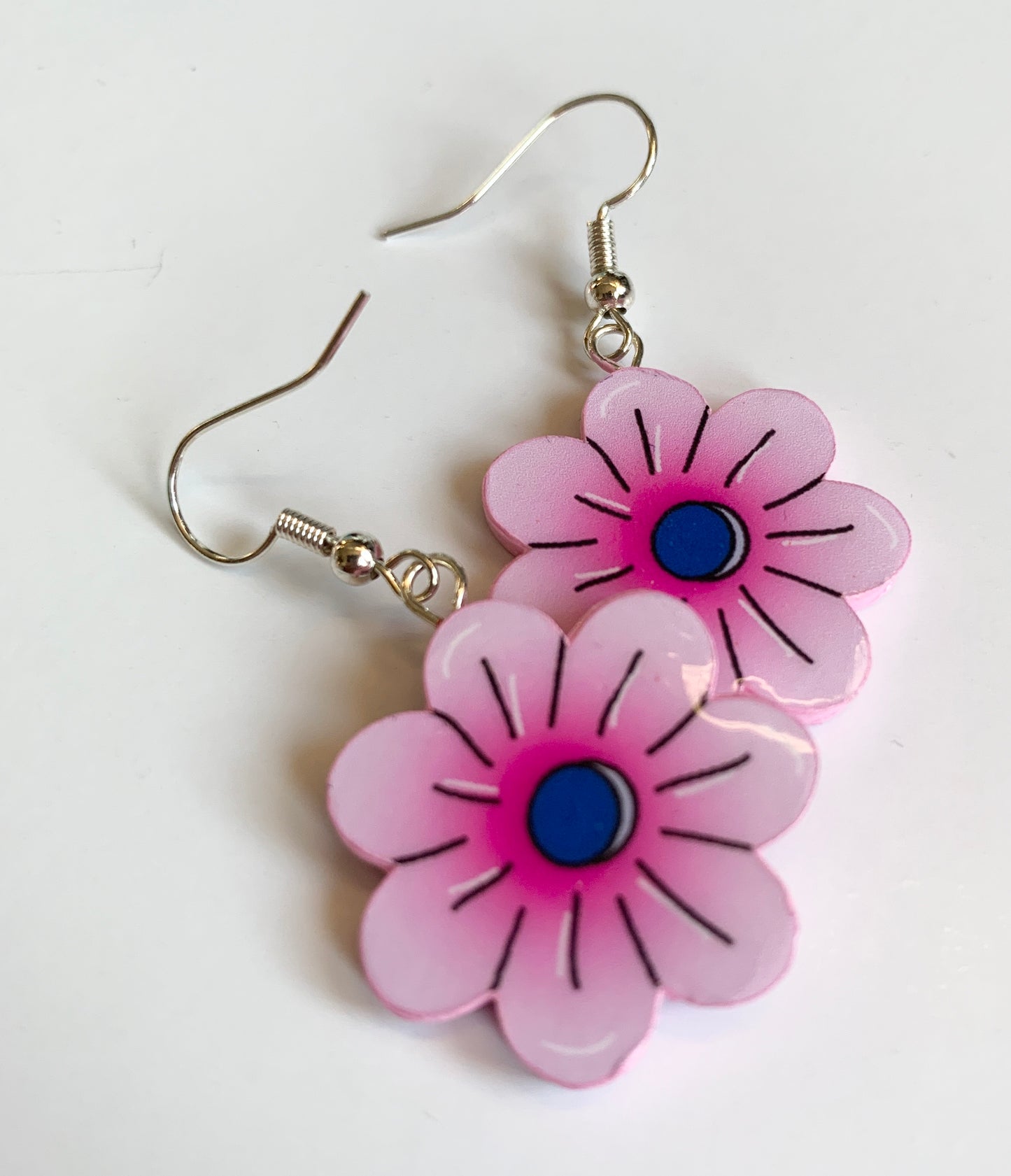 Blossom shaped paper earrings