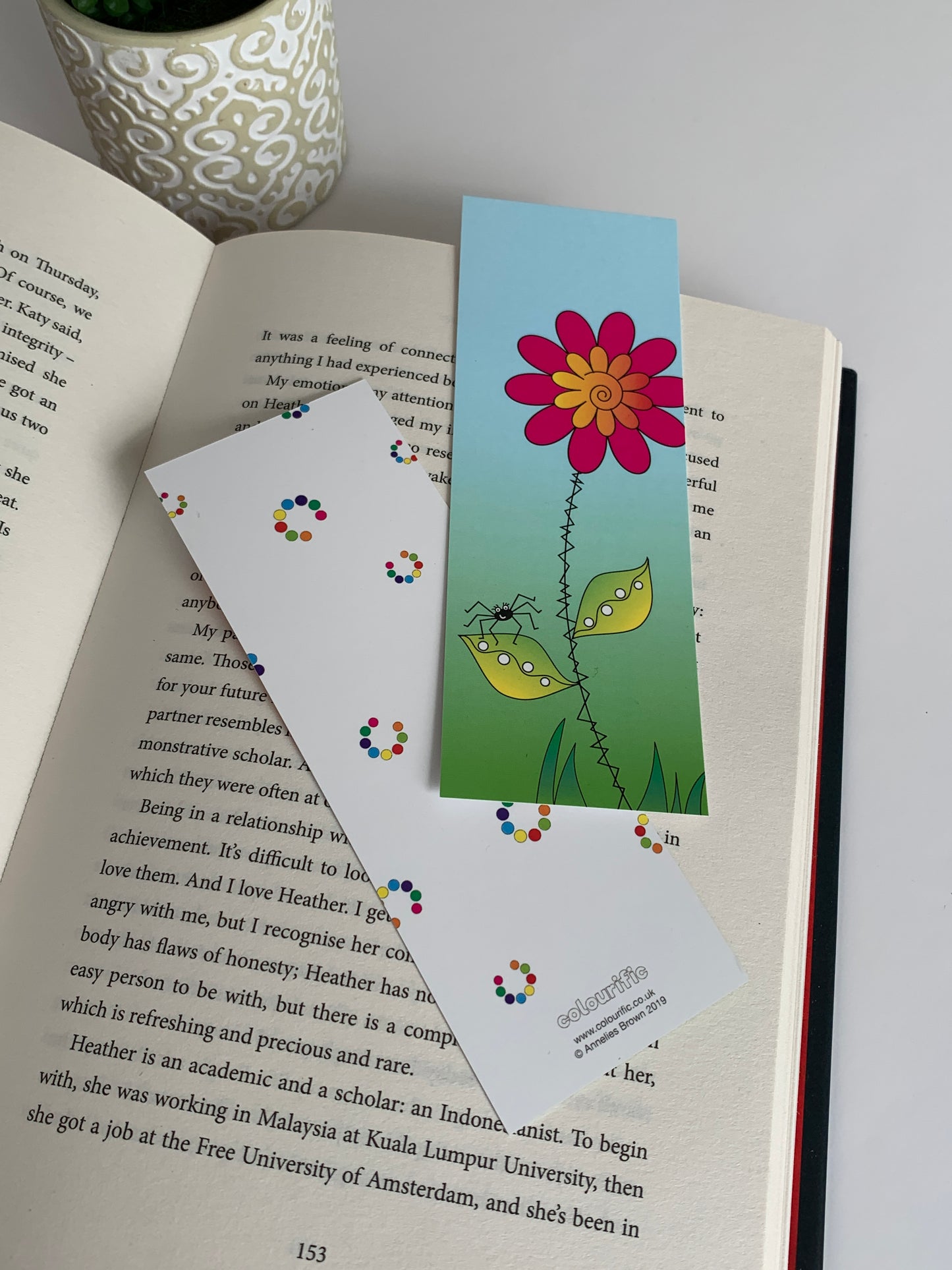 Pink Flower Bookmark