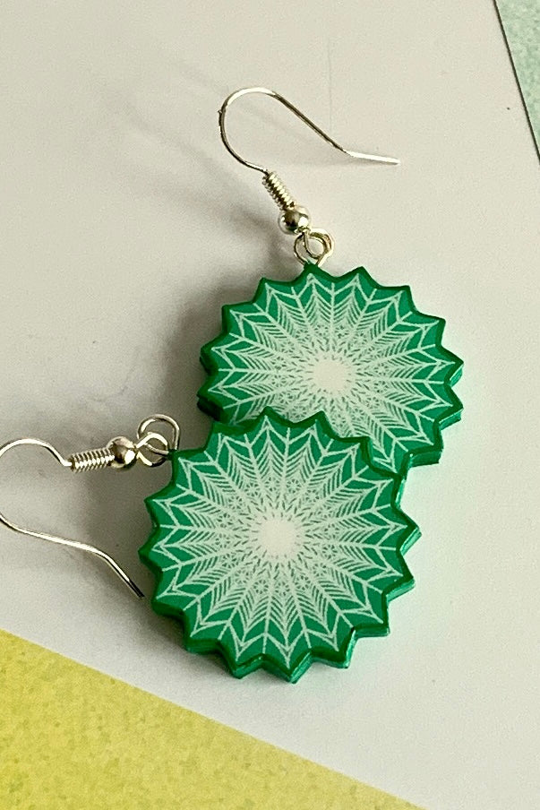 Star Mandala paper earrings
