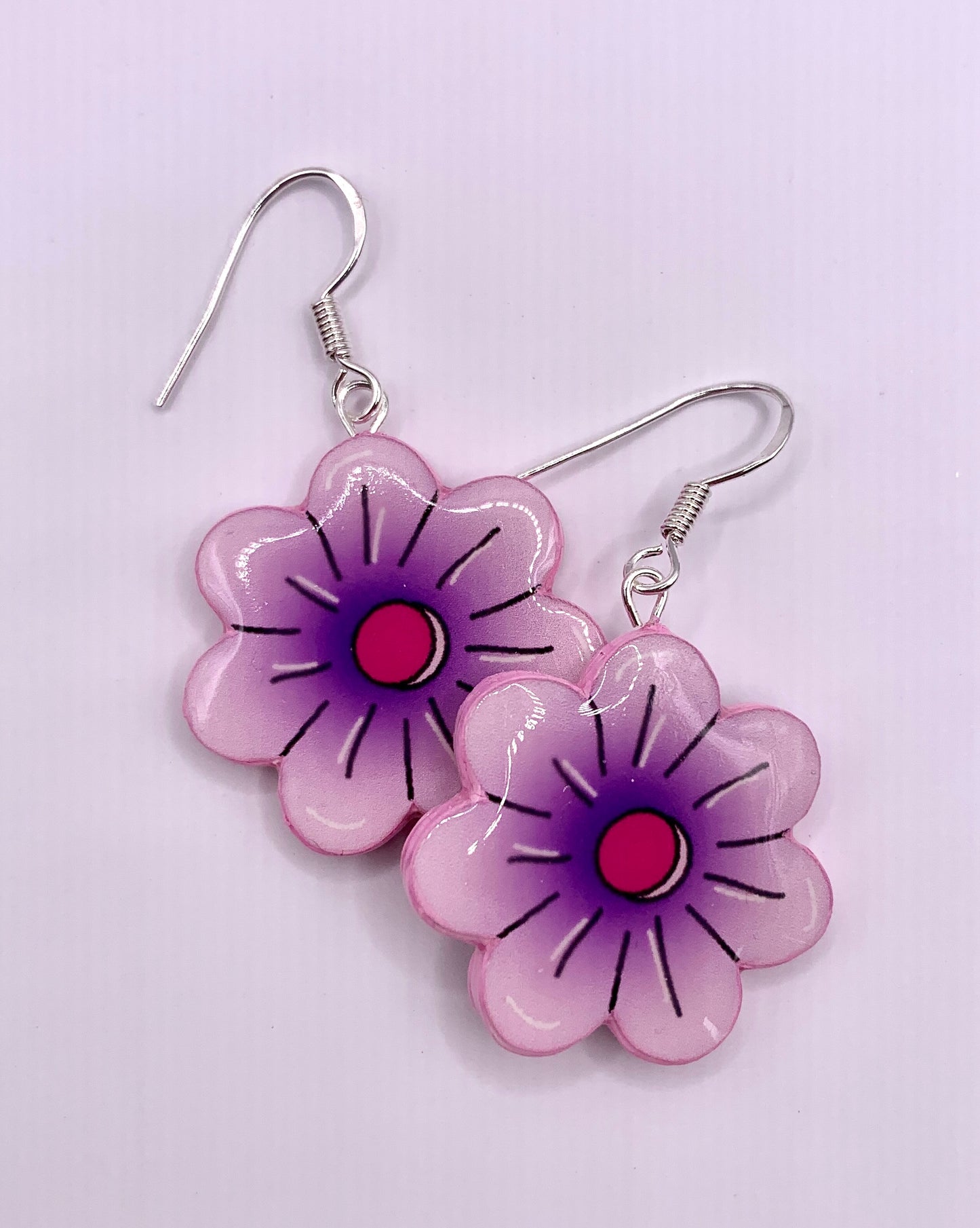 Blossom shaped paper earrings