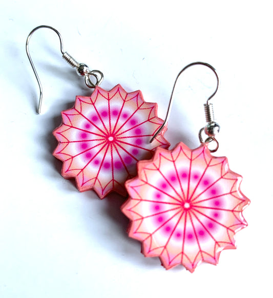 Star Mandala paper earrings