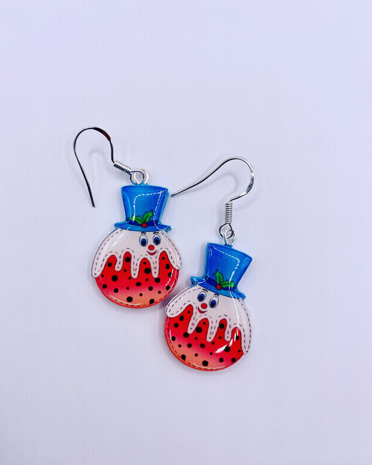 Christmas Pudding Paper Earrings