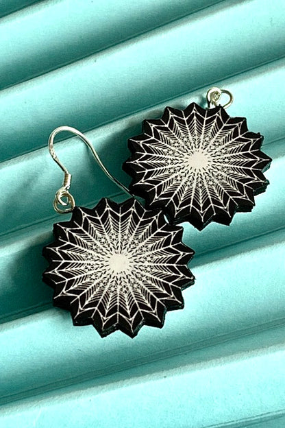 Star Mandala paper earrings