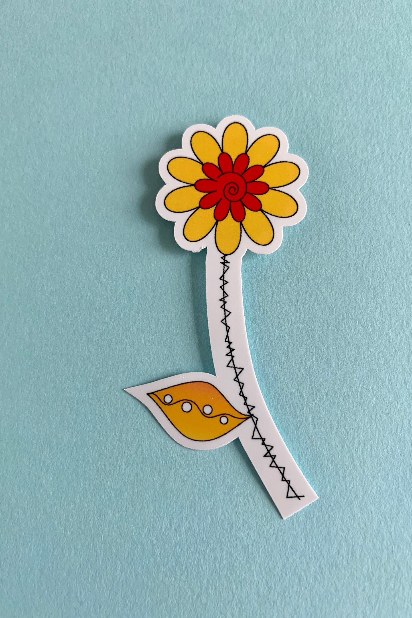 Retro Daisy Flower Sticker