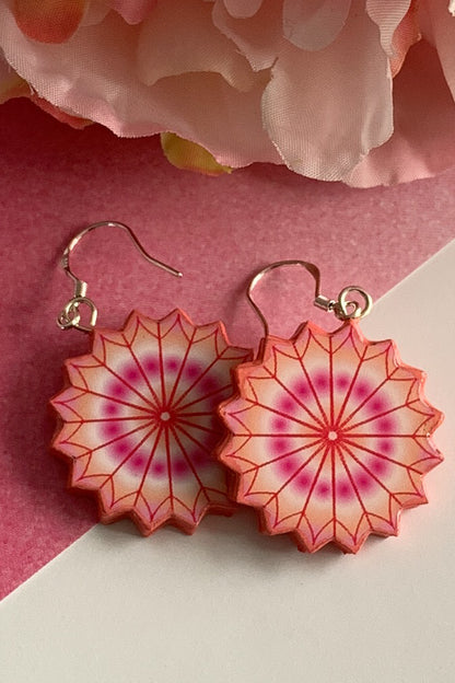 Star Mandala paper earrings