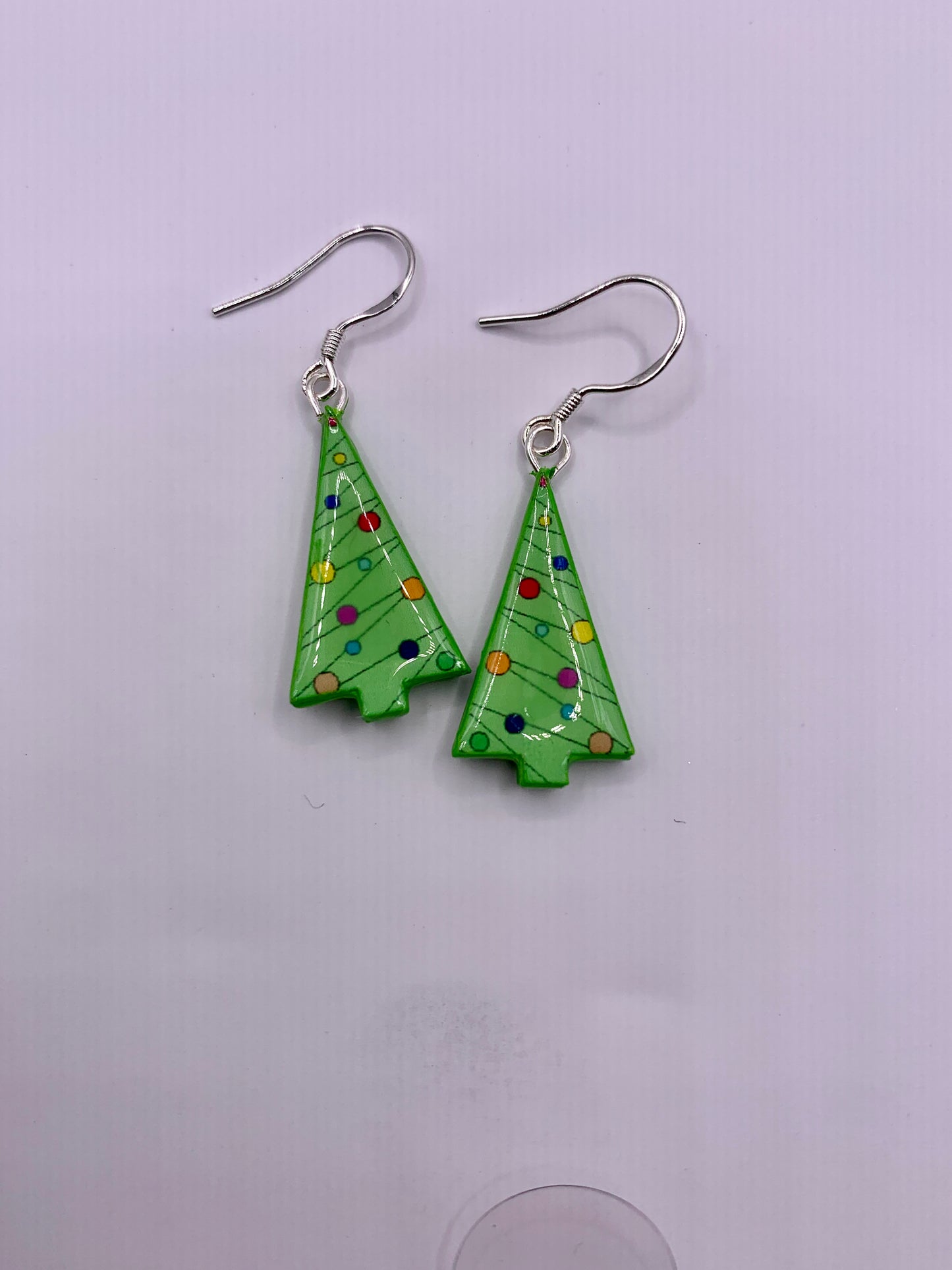Christmas Tree Paper Earrings
